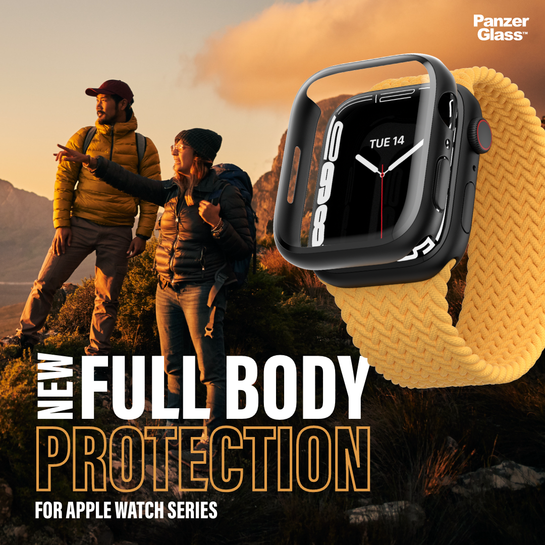 PanzerGlass® Displayschutz Full Body Apple Watch Series 9 | 8 | 7 | 41mm | Transparent